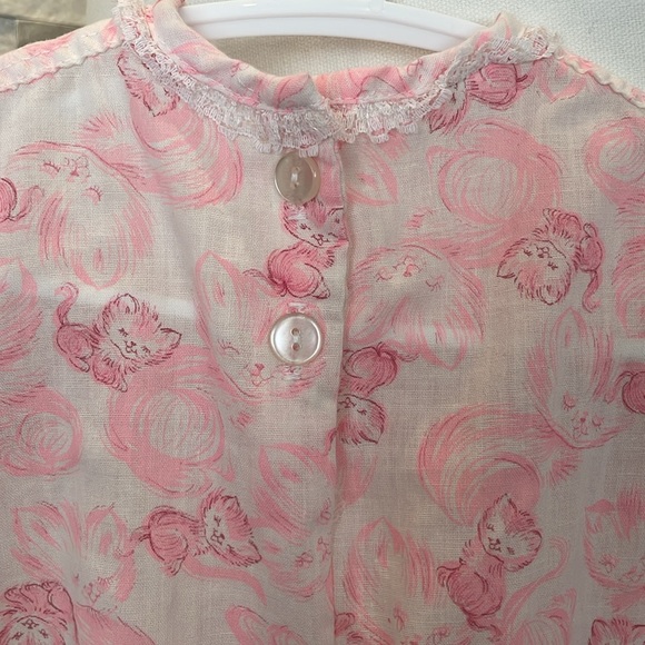 Vintage pink kitten baby dress - Picture 5 of 6